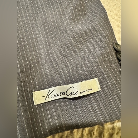 NEW Kenneth Cole NY Mens 2 Piece Suit Slim Fit Wool Stripe 38R W32 42S W36 NWT - Picture 9 of 11